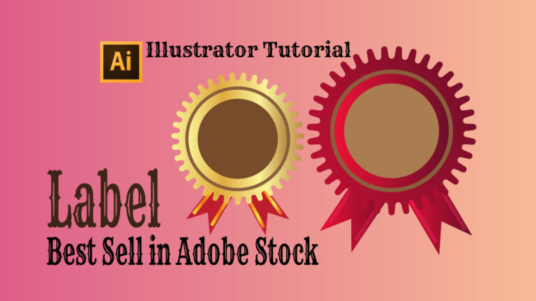 Create a Ribbon Label Vector in Adobe Illustrator Tutorial l Best-selling Design for Adobe Stock
